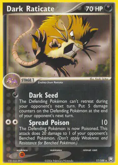 Dark Raticate 17/109 Rare card from Team Rocket Returns