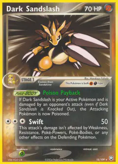 Dark Sandslash 18/109 Rare card from Team Rocket Returns