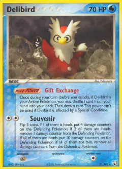 Delibird 21/109 Rare card from Team Rocket Returns
