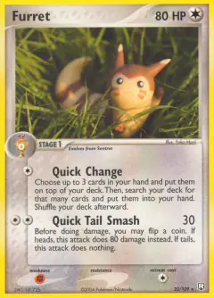 Furret 22/109 Rare card from Team Rocket Returns