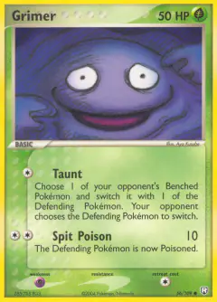 Grimer 56/109 Common card from Team Rocket Returns