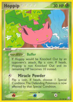 Hoppip 57/109 Common card from Team Rocket Returns