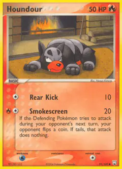 Houndour 59/109 Common card from Team Rocket Returns