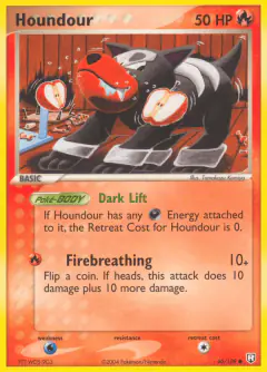 Houndour 60/109 Common card from Team Rocket Returns