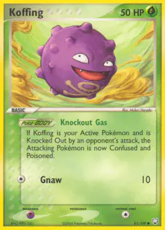 Koffing 61/109 Common card from Team Rocket Returns