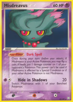 Misdreavus 25/109 Rare card from Team Rocket Returns