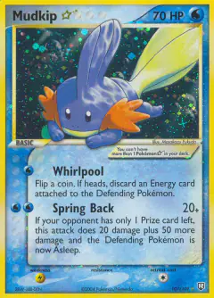 Mudkip ★ 107/109 Rare Holo Star card from Team Rocket Returns