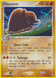 Piloswine 13/109 Rare Holo card from Team Rocket Returns