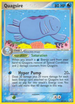 Quagsire 26/109 Rare card from Team Rocket Returns