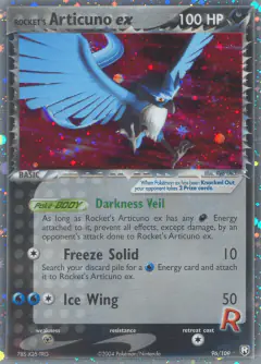 Rocket's Articuno ex 96/109 Rare Holo EX card from Team Rocket Returns