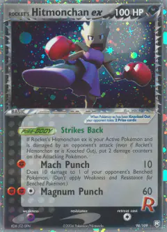 Rocket's Hitmonchan ex 98/109 Rare Holo EX card from Team Rocket Returns