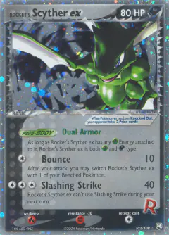 Rocket's Scyther ex 102/109 Rare Holo EX card from Team Rocket Returns