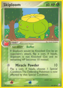 Skiploom 49/109 Uncommon card from Team Rocket Returns