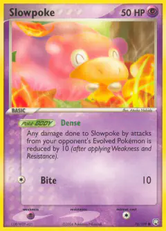 Slowpoke 76/109 Common card from Team Rocket Returns