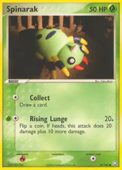 Spinarak 78/109 Common card from Team Rocket Returns