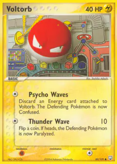 Voltorb 80/109 Common card from Team Rocket Returns
