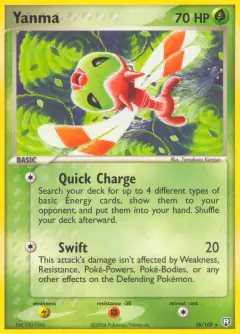 Yanma 28/109 Rare card from Team Rocket Returns