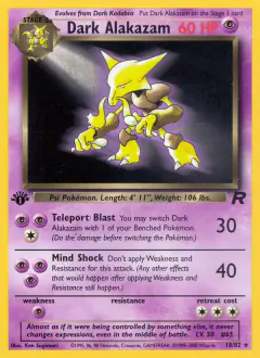 Dark Alakazam 18/82 Rare card from Team Rocket