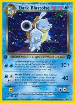 Dark Blastoise 3/82 Rare Holo card from Team Rocket