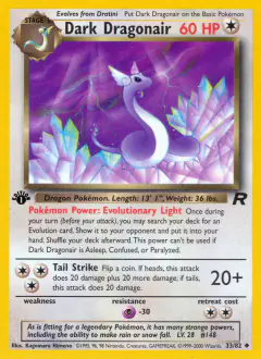 Dark Dragonair 33/82 Uncommon card from Team Rocket