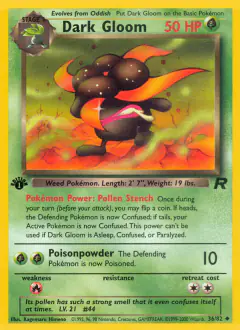 Dark Gloom 36/82 Uncommon card from Team Rocket