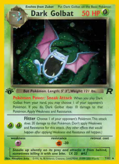Dark Golbat 7/82 Rare Holo card from Team Rocket