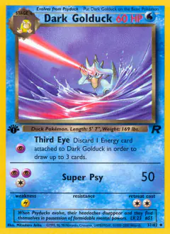 Dark Golduck 37/82 Uncommon card from Team Rocket