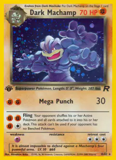 Dark Machamp 10/82 Rare Holo card from Team Rocket