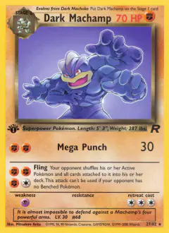 Dark Machamp 27/82 Rare card from Team Rocket