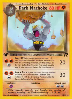 Dark Machoke 40/82 Uncommon card from Team Rocket