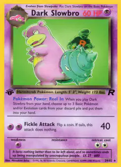 Dark Slowbro 29/82 Rare card from Team Rocket