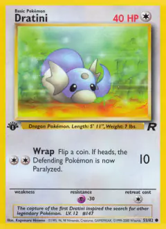 Dratini 53/82 Common card from Team Rocket