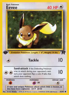 Eevee 55/82 Common card from Team Rocket