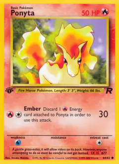 Ponyta 64/82 Common card from Team Rocket