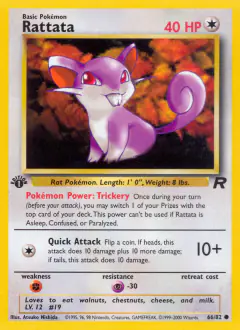 Rattata 66/82 Common card from Team Rocket