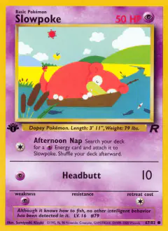 Slowpoke 67/82 Common card from Team Rocket