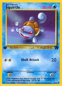 Squirtle 68/82 Common card from Team Rocket
