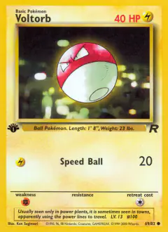 Voltorb 69/82 Common card from Team Rocket