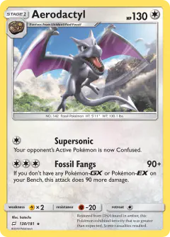 Aerodactyl 130/181 Rare card from Team Up