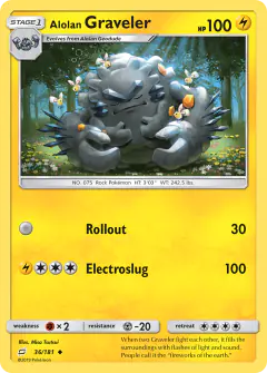 Alolan Graveler 36/181 Uncommon card from Team Up
