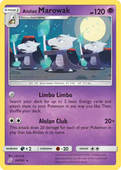 Alolan Marowak 64/181 Rare card from Team Up