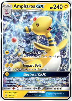 Ampharos-GX 43/181 Rare Holo GX card from Team Up