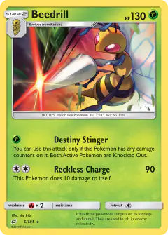 Beedrill 5/181 Rare card from Team Up