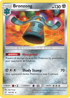 Bronzong 101/181 Rare card from Team Up