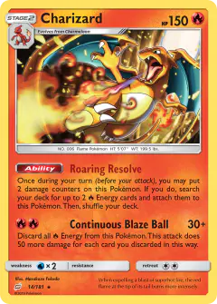 Charizard 14/181 Rare card from Team Up