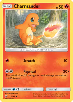 Charmander 11/181 Common card from Team Up