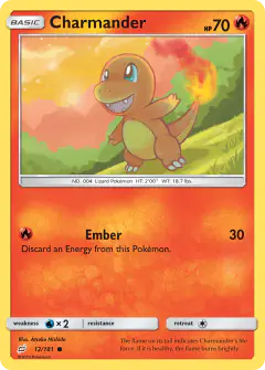 Charmander 12/181 Common card from Team Up