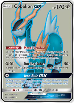 Cobalion-GX 168/181 Rare Ultra card from Team Up