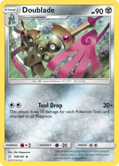 Doublade 108/181 Uncommon card from Team Up