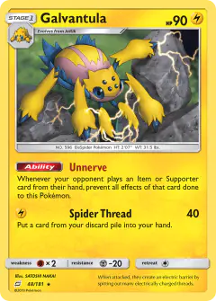Galvantula 48/181 Rare card from Team Up